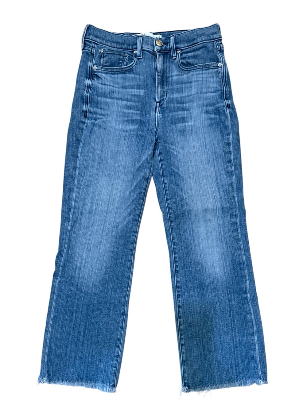 AYR Medium Blue High-Rise Wide-Leg Jeans